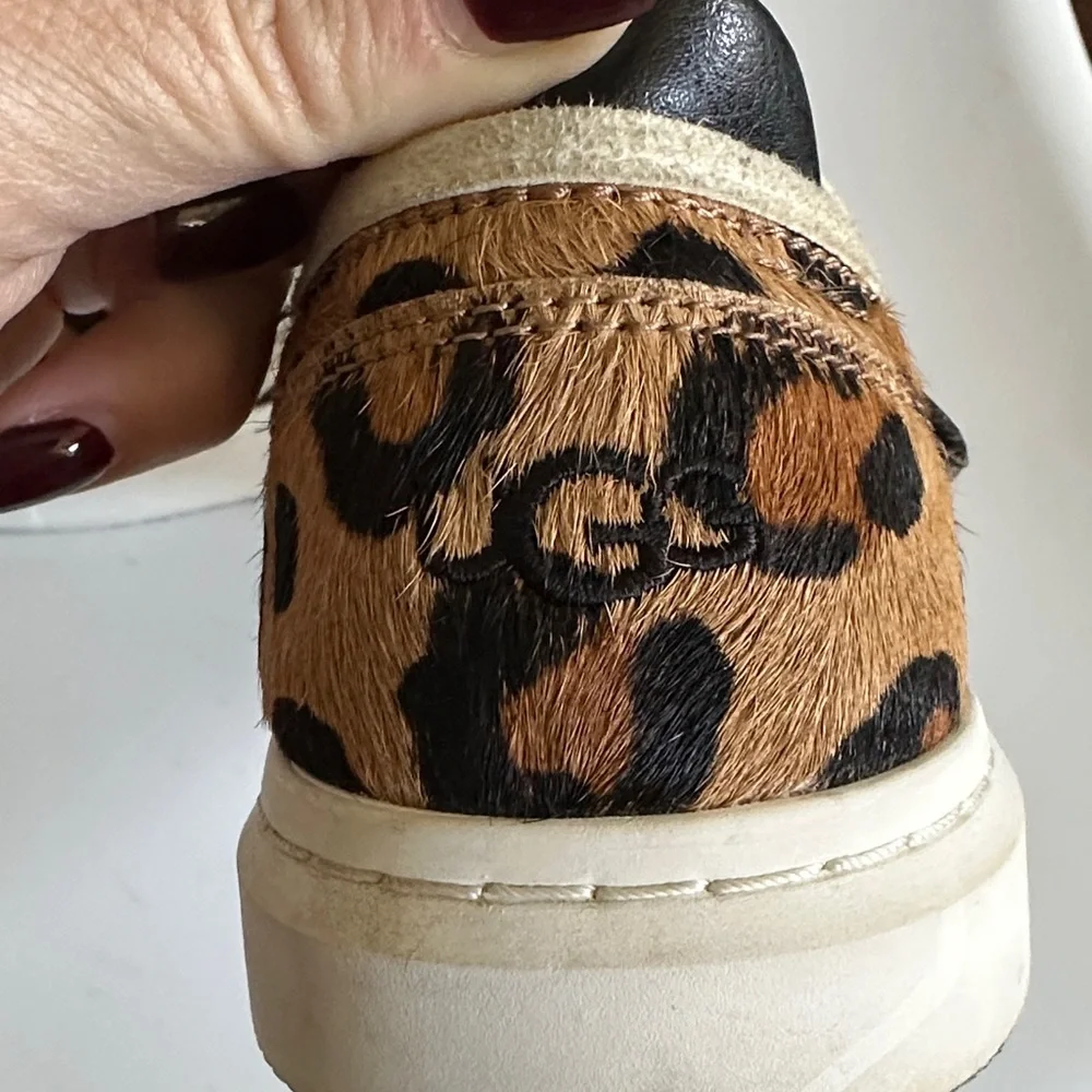UGG Tan and Black Leopard Slip-On Sneakers - Picture 6 of 8